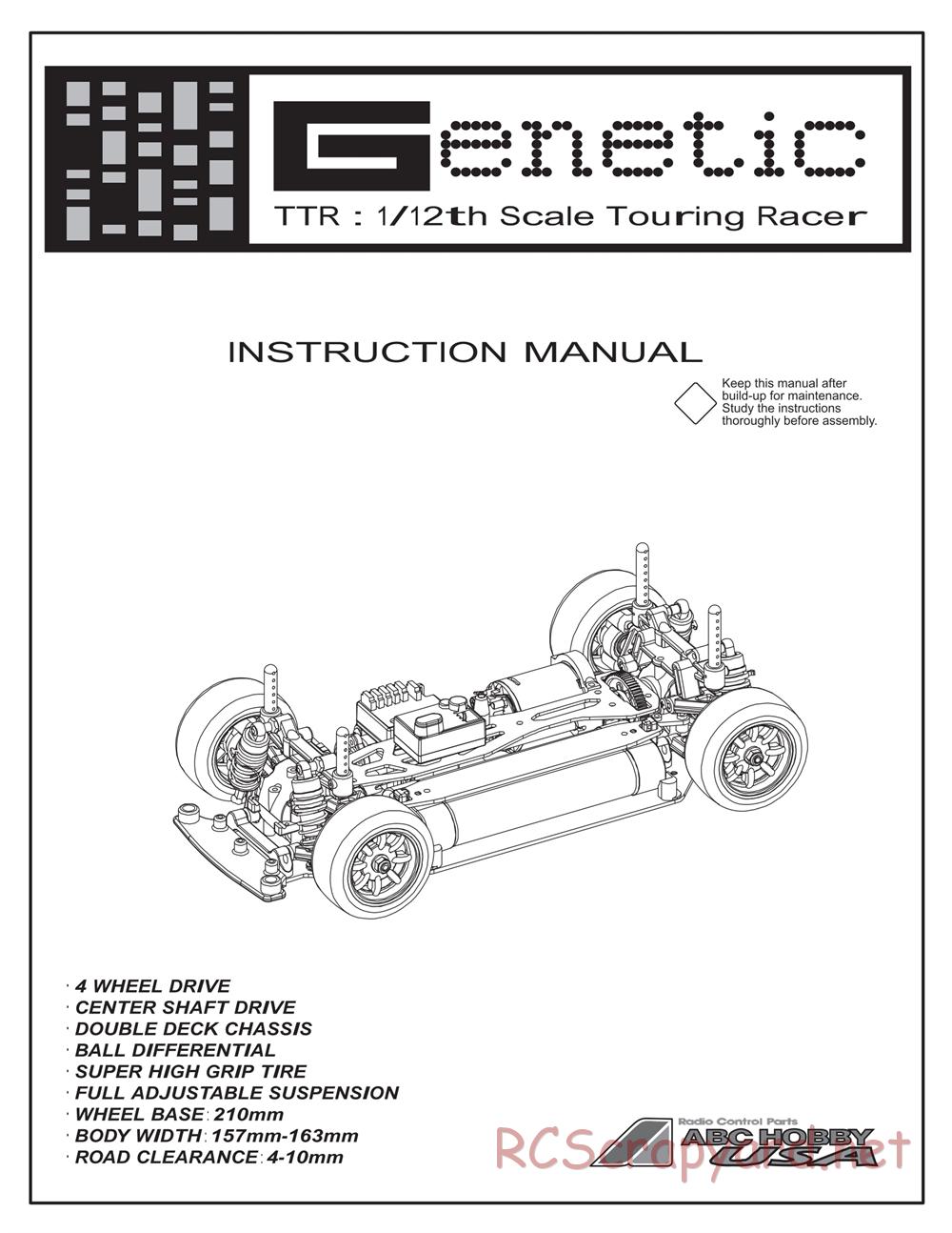 ABC Hobby - Genetic - Manual - Page 1