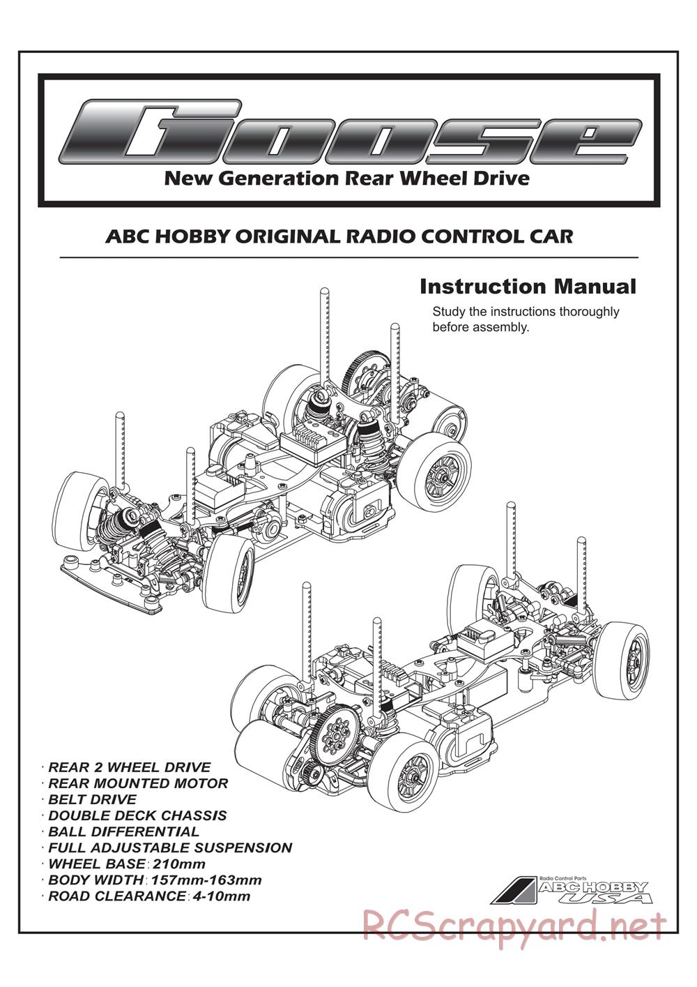 ABC Hobby - Goose - Manual - Page 1