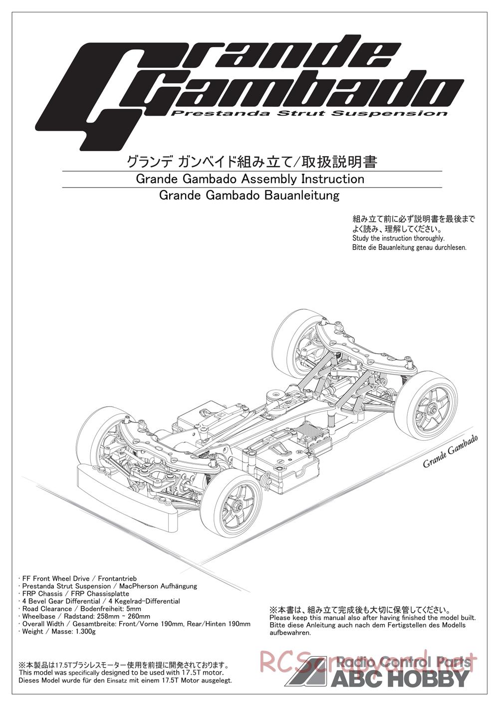 ABC Hobby - Grande Gambado - Manual - Page 1