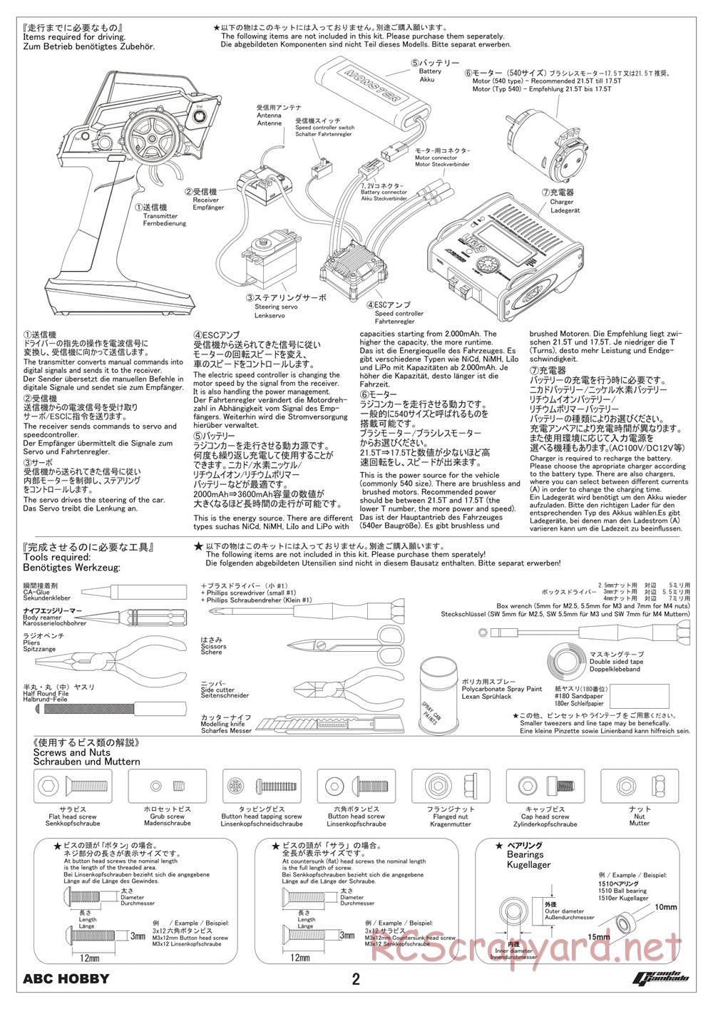 ABC Hobby - Grande Gambado - Manual - Page 2