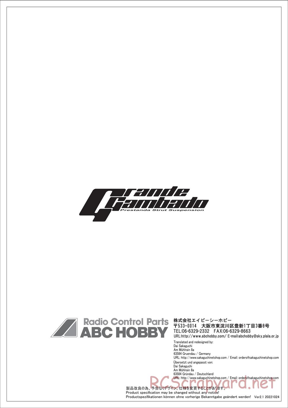 ABC Hobby - Grande Gambado - Manual - Page 16