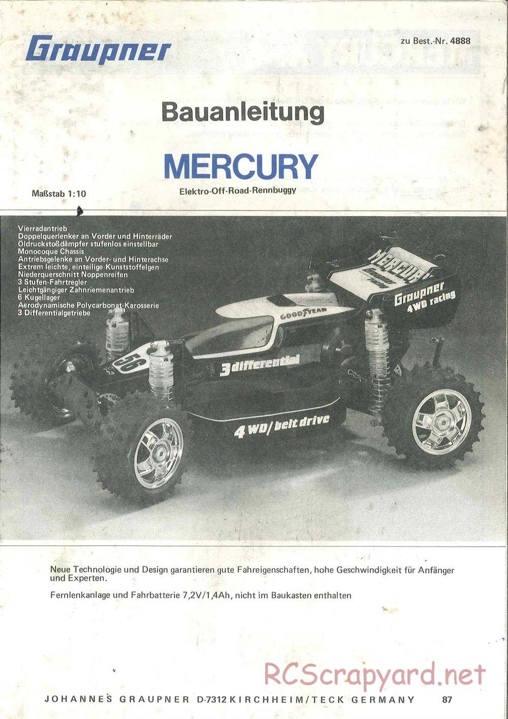 Graupner / Academy - Mercury Xi-4 - Manual - Page 1