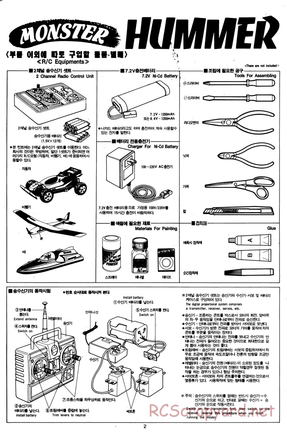 Academy - Monster Hummer - Manual - Page 2