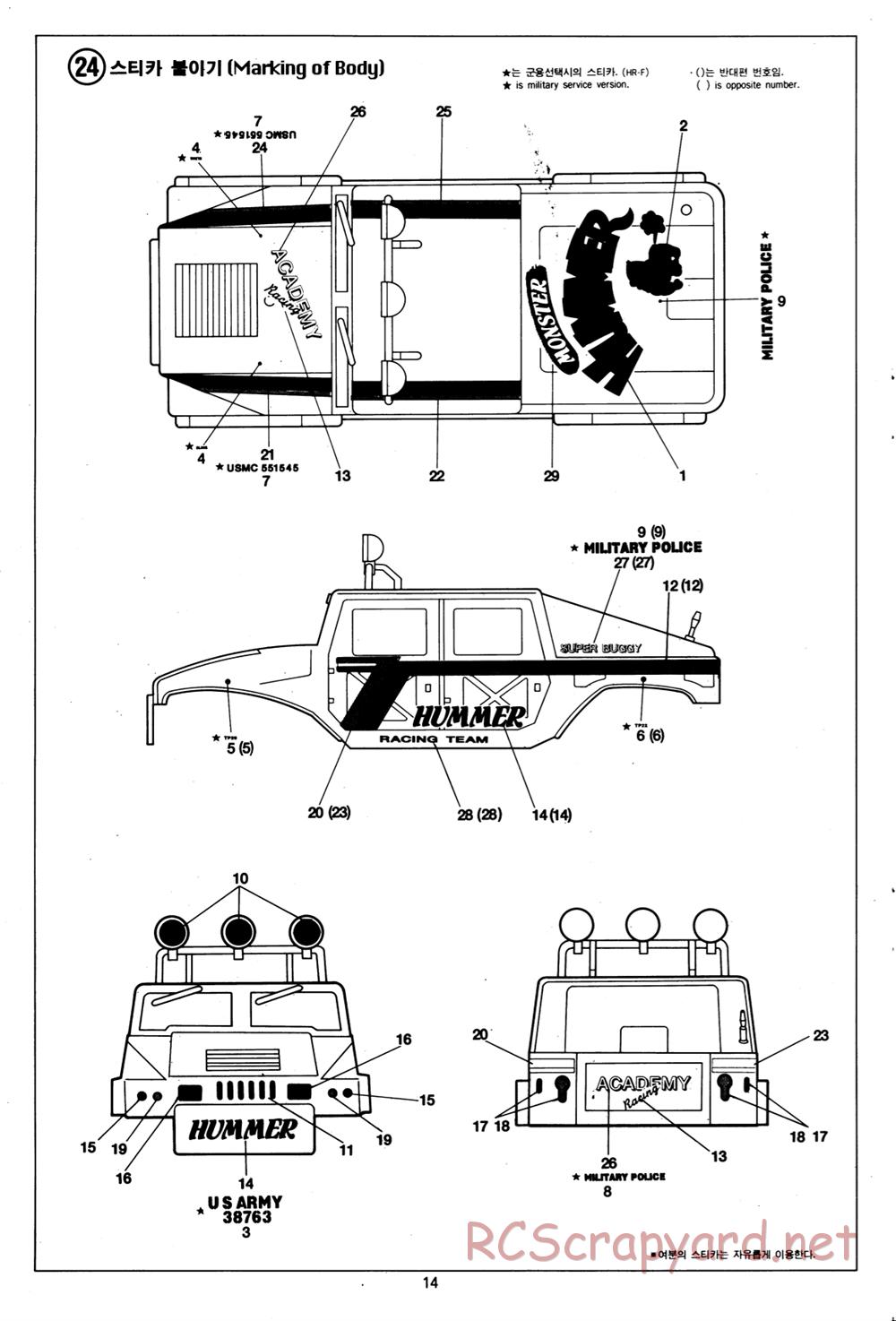 Academy - Monster Hummer - Manual - Page 14