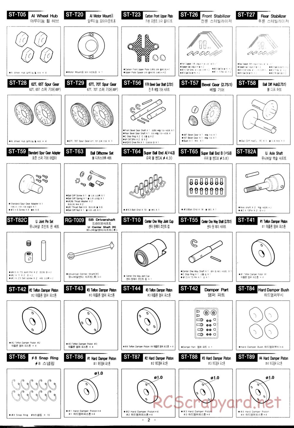 Academy - SB Sport - Parts List - Page 2