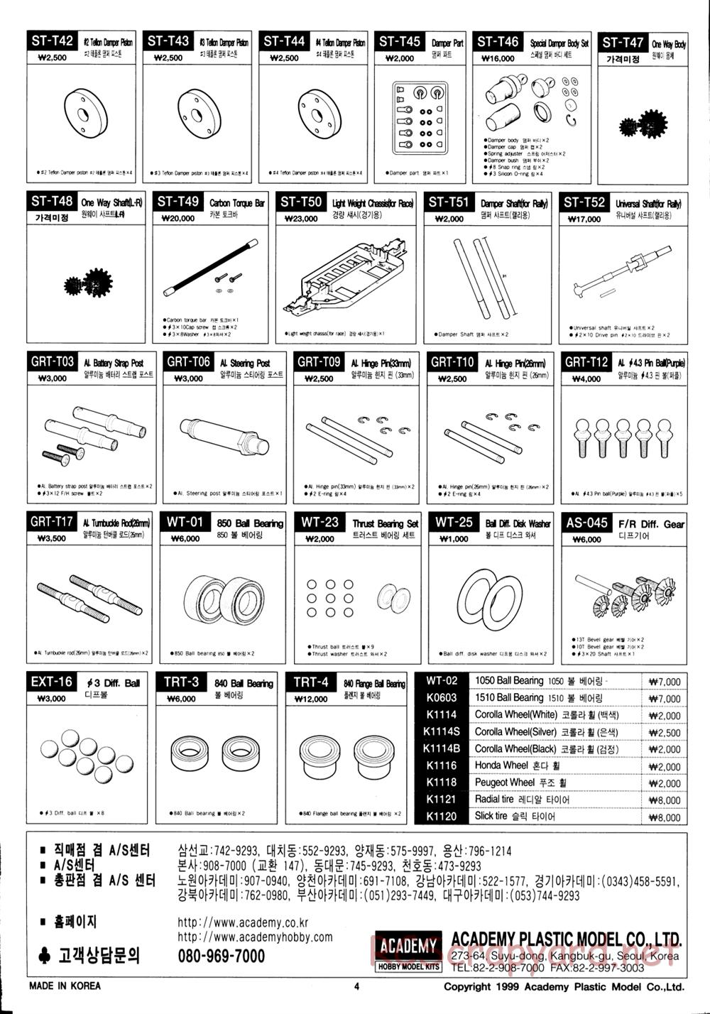 Academy - STR-4 - Exploded View and Parts List - Page 5