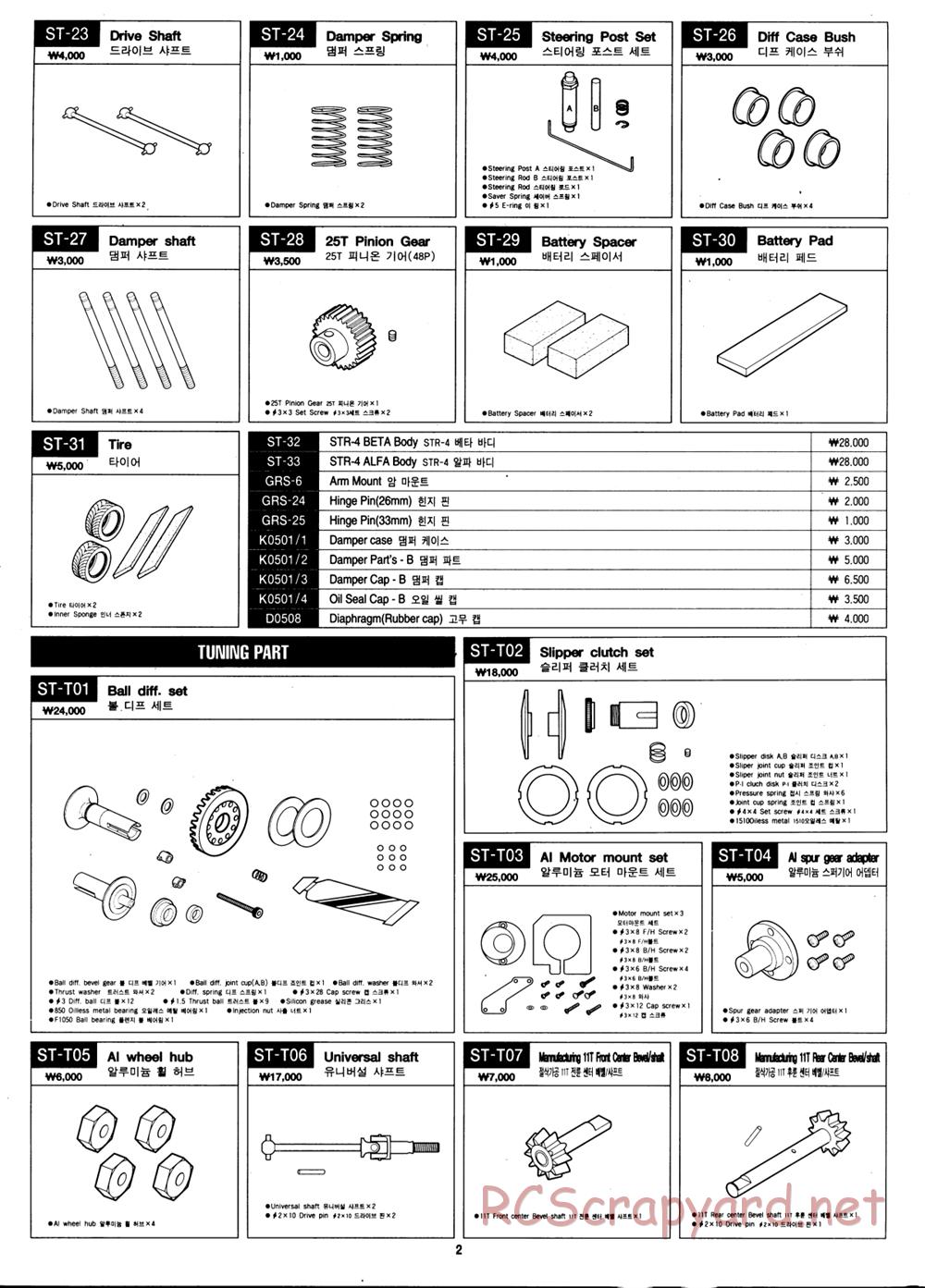 Academy - STR-4 Rally - Exploded View and Parts List - Page 14