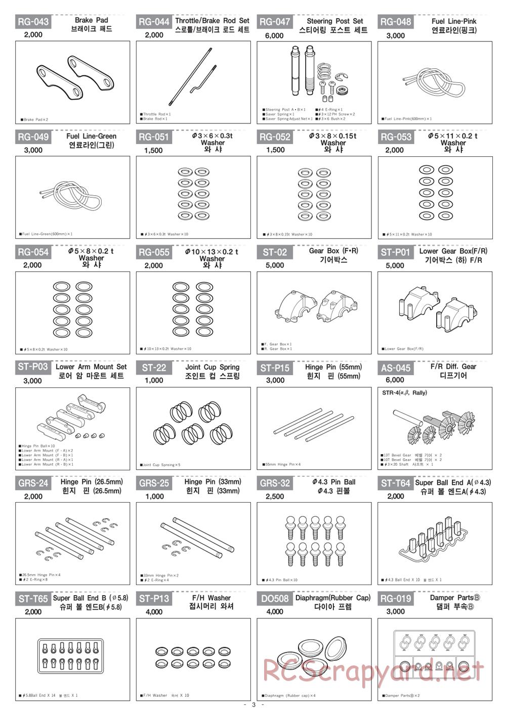 Academy - Velox-XB - Parts List - Page 3