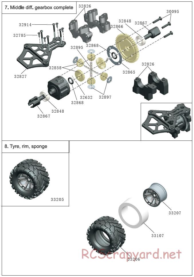 Acme Racing - Barbarian EXL - Exploded View and Parts List - Page 3