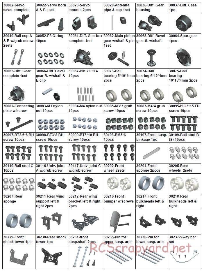 Acme Racing - Bullet - Exploded View and Parts List - Page 6