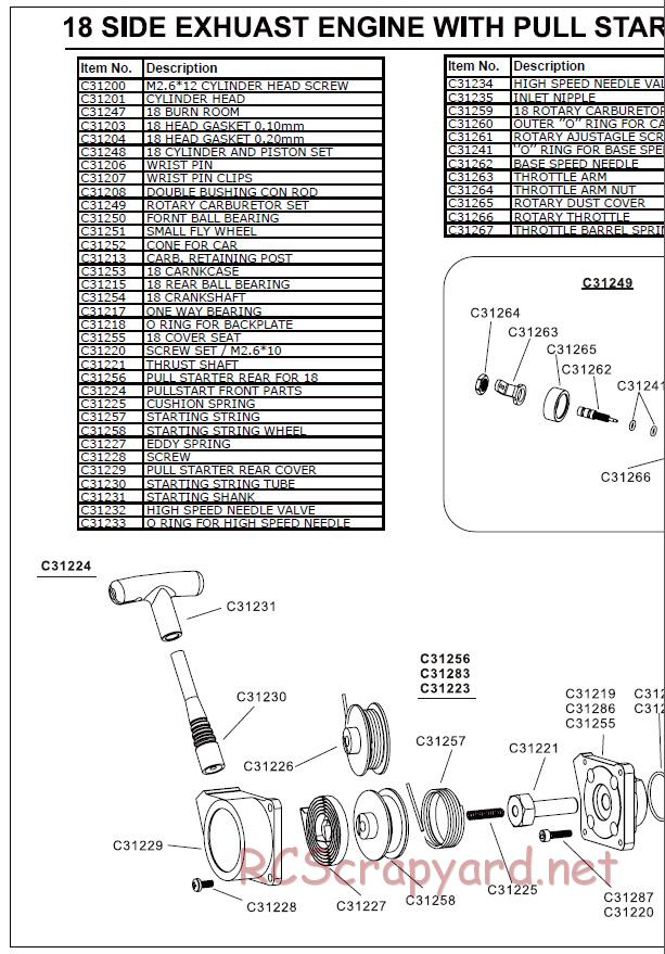 Acme Racing - Condor Pro - Exploded View and Parts List - Page 6