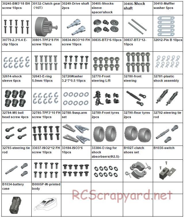 Acme Racing - Condor - Exploded View and Parts List - Page 10