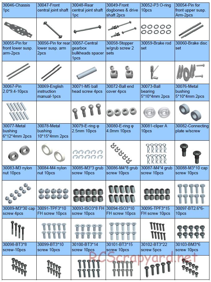 Acme Racing - Cyclone Pro - Exploded View and Parts List - Page 8