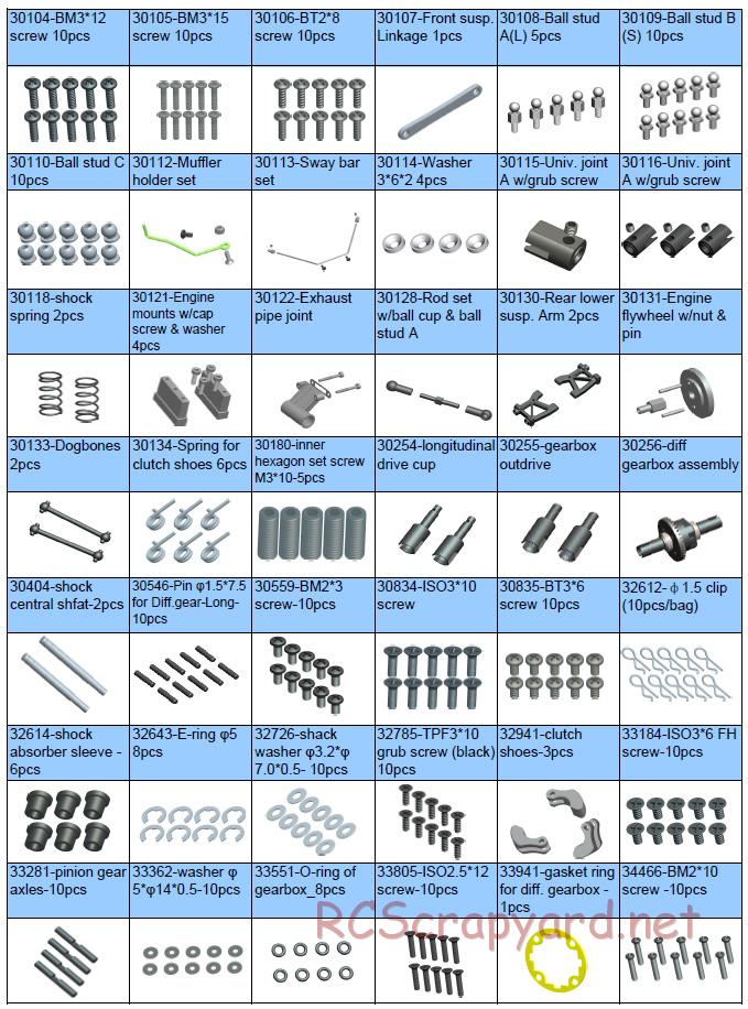 Acme Racing - Cyclone Pro - Exploded View and Parts List - Page 9