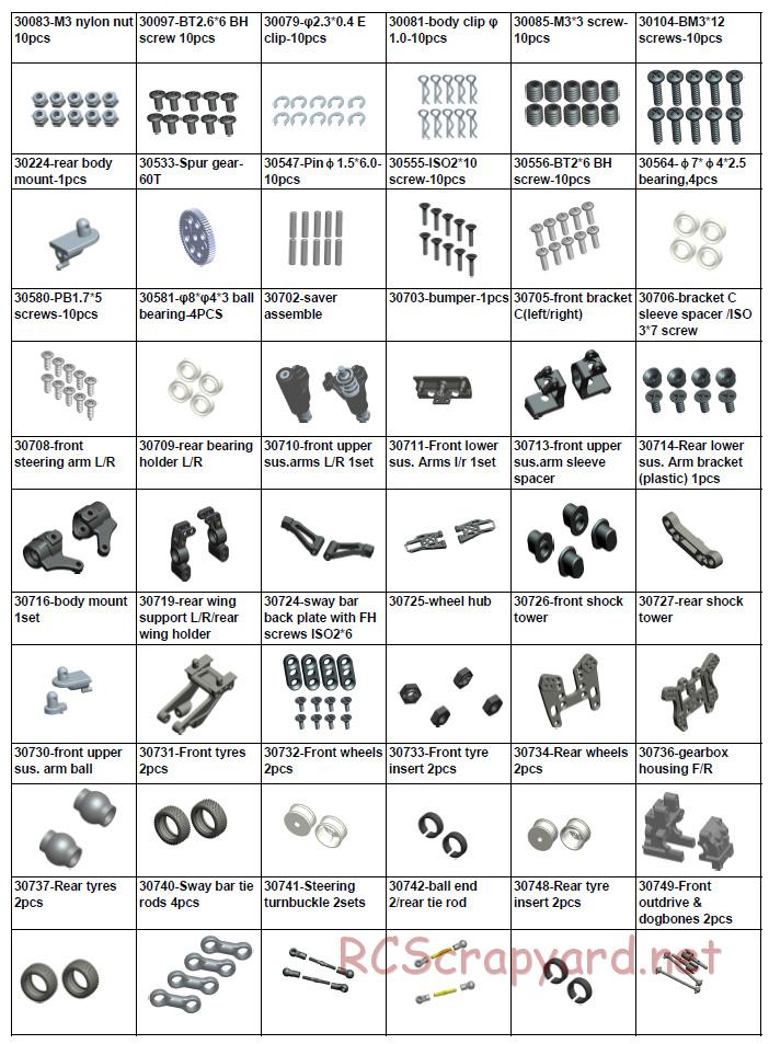 Acme Racing - EB16-B - Exploded View and Parts List - Page 4