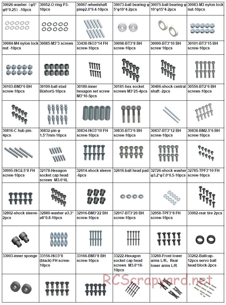 Acme Racing - Flash - Exploded View and Parts List - Page 9