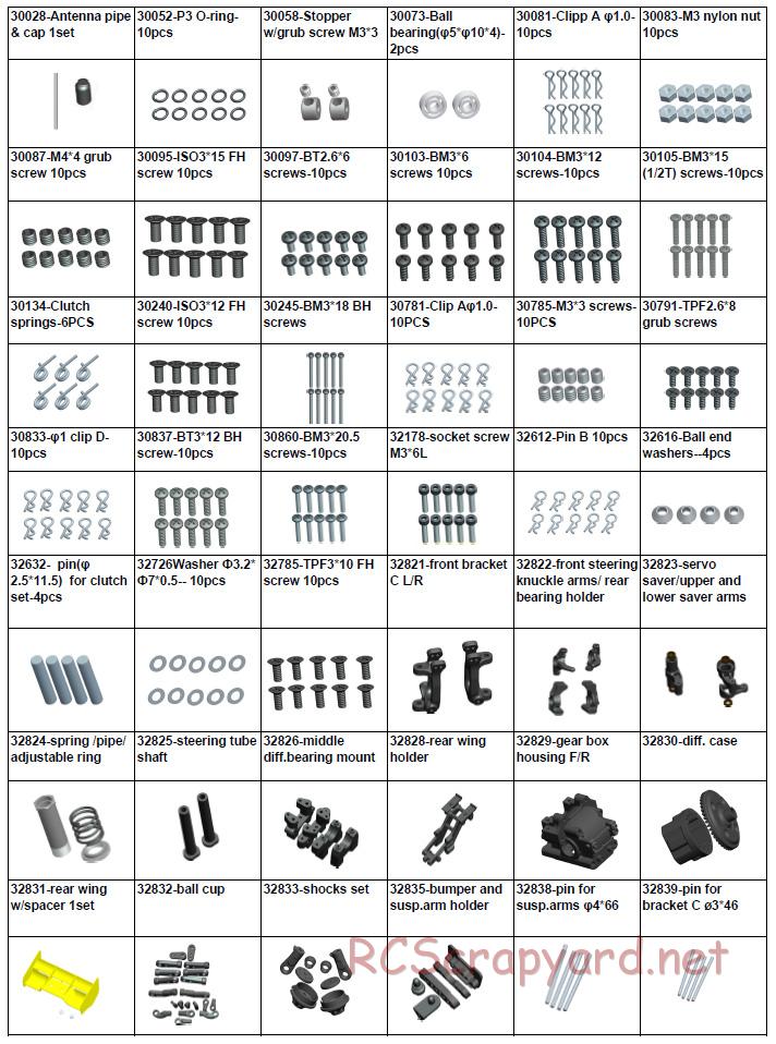 Acme Racing - Mighty - Exploded View and Parts List - Page 7