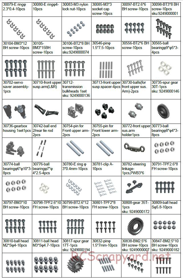 Acme Racing - Mini Carnage - Exploded View and Parts List - Page 8