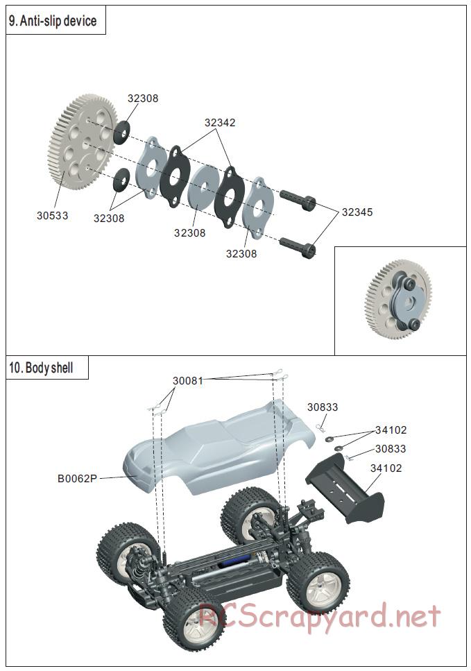 Acme Racing - Mini Tiger Attack - Exploded View and Parts List - Page 4