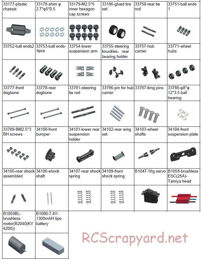 Acme Racing - Mini Tiger Attack - Exploded View and Parts List - Page 9