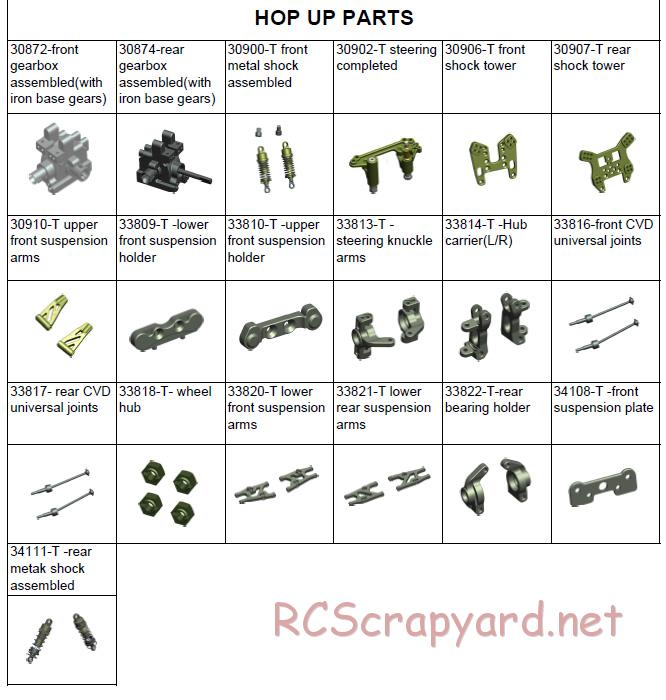 Acme Racing - Mini Tiger Attack - Exploded View and Parts List - Page 10