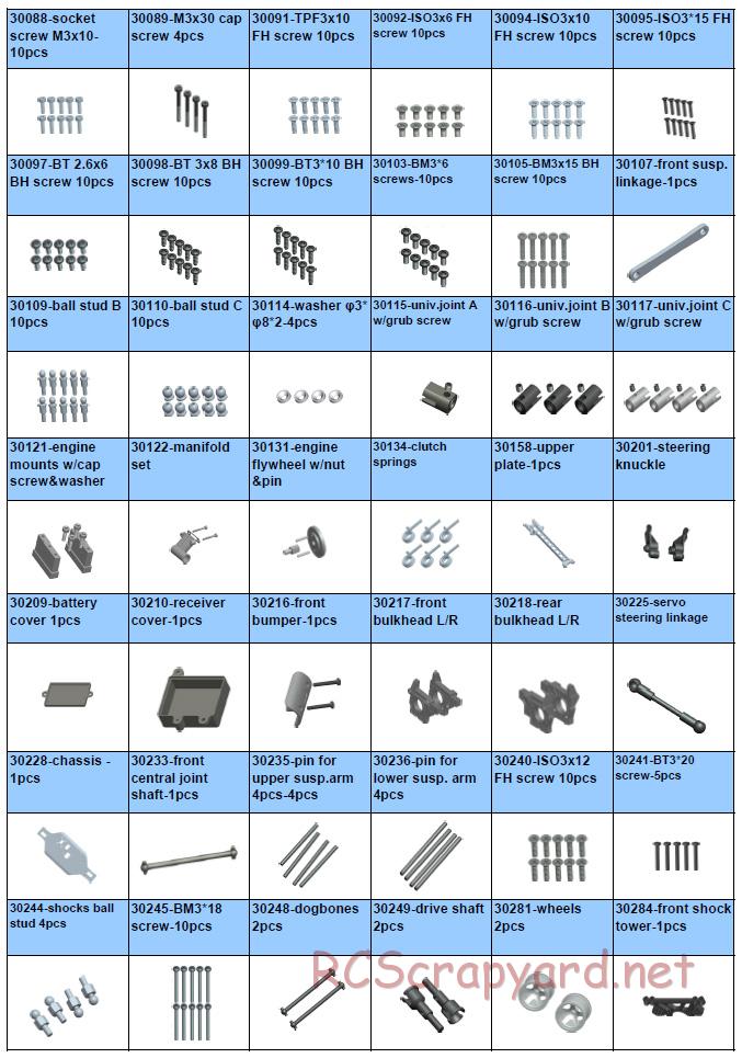 Acme Racing - Monster-T SE - Exploded View and Parts List - Page 3