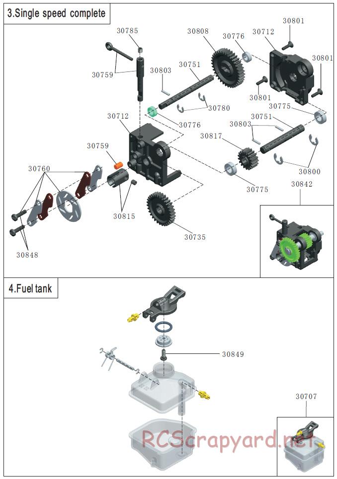 Acme Racing - NB16 - Exploded View and Parts List - Page 3