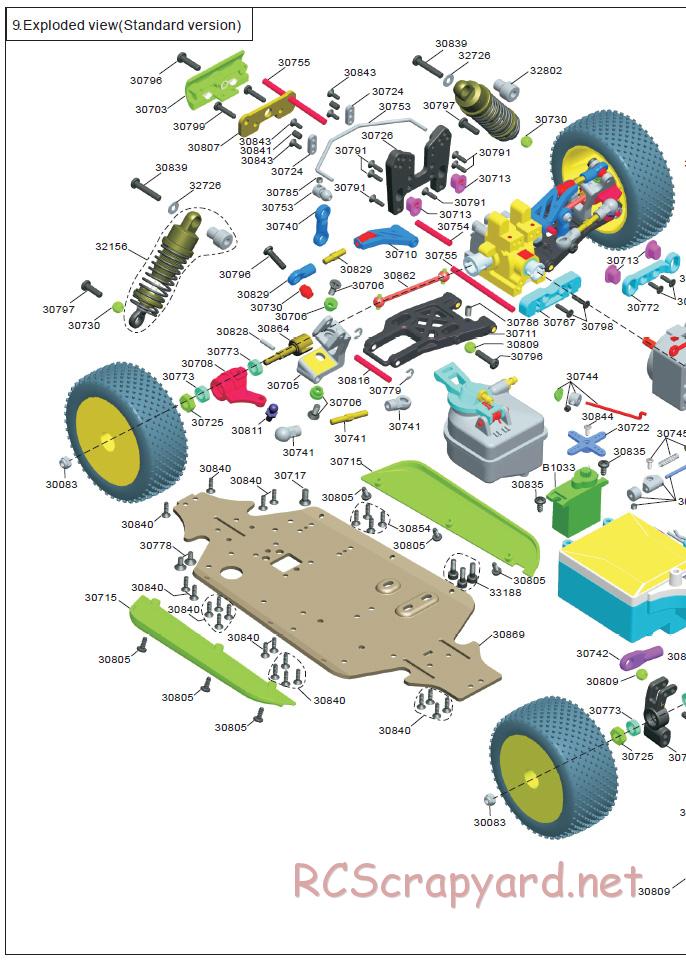 Acme Racing - NB16 - Exploded View and Parts List - Page 5