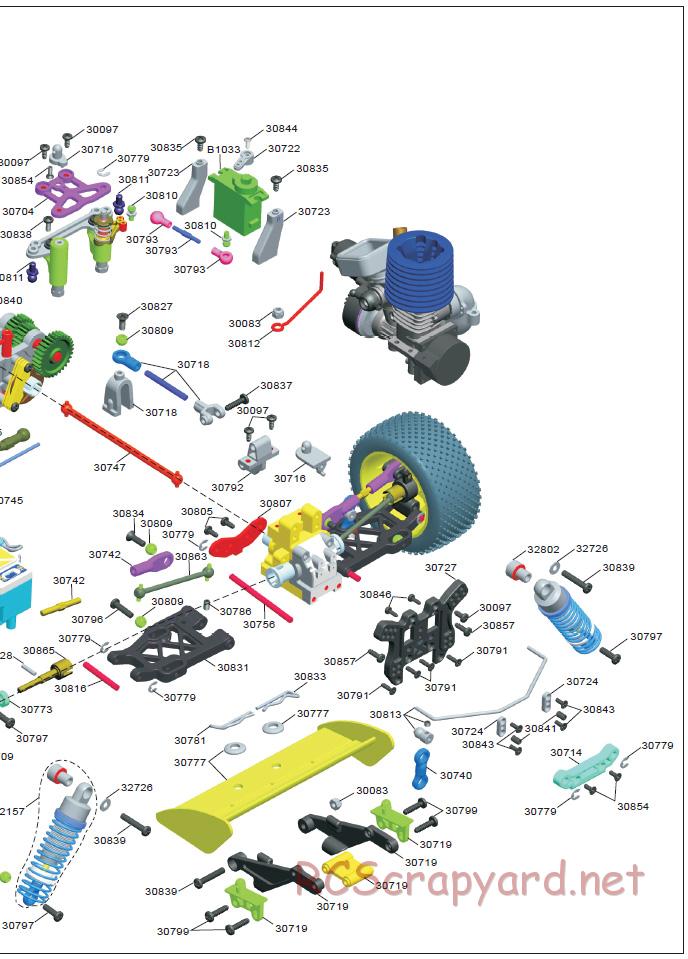 Acme Racing - NB16 - Exploded View and Parts List - Page 6