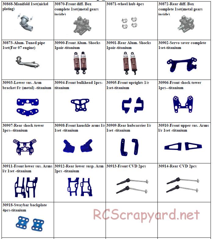 Acme Racing - NB16 - Exploded View and Parts List - Page 11