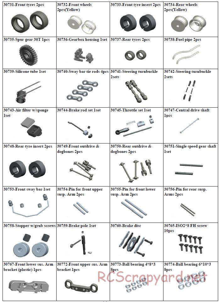 Acme Racing - NB16-SE - Exploded View and Parts List - Page 7