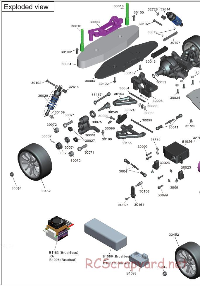 Acme Racing - Phantom - Exploded View and Parts List - Page 5