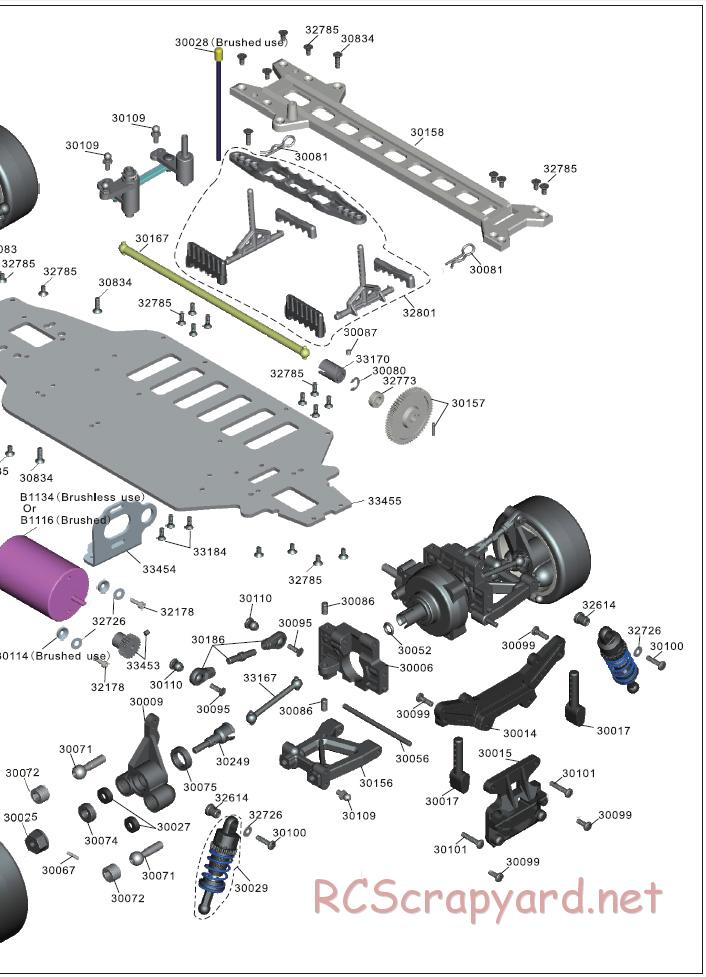 Acme Racing - Phantom - Exploded View and Parts List - Page 6