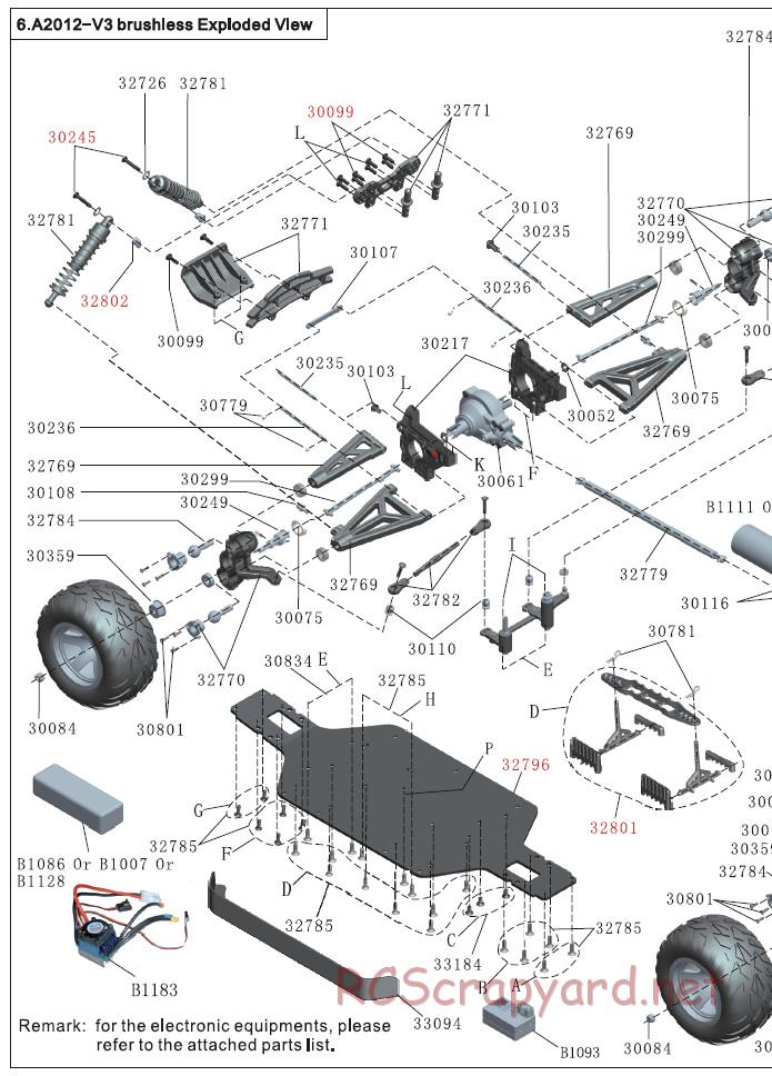 Acme Racing - Raptor - Exploded View and Parts List - Page 5