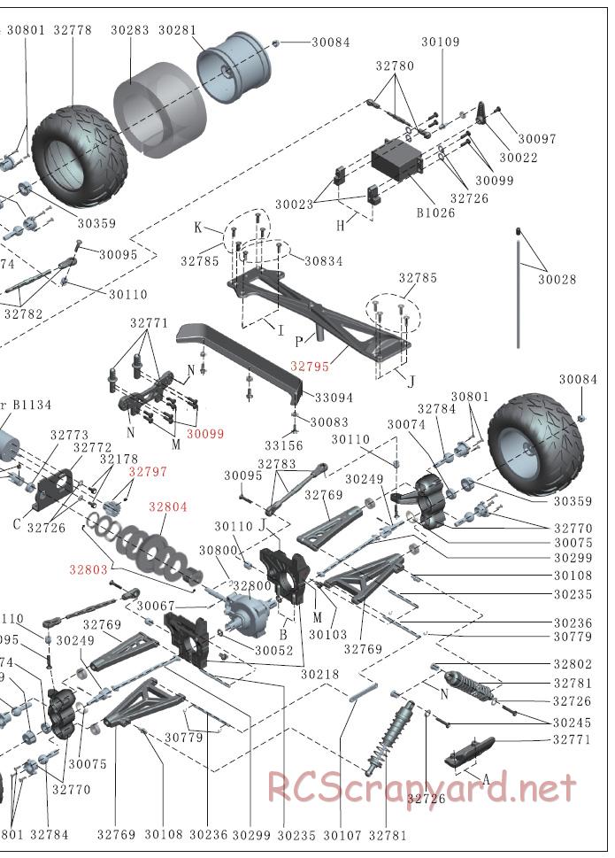 Acme Racing - Raptor - Exploded View and Parts List - Page 6