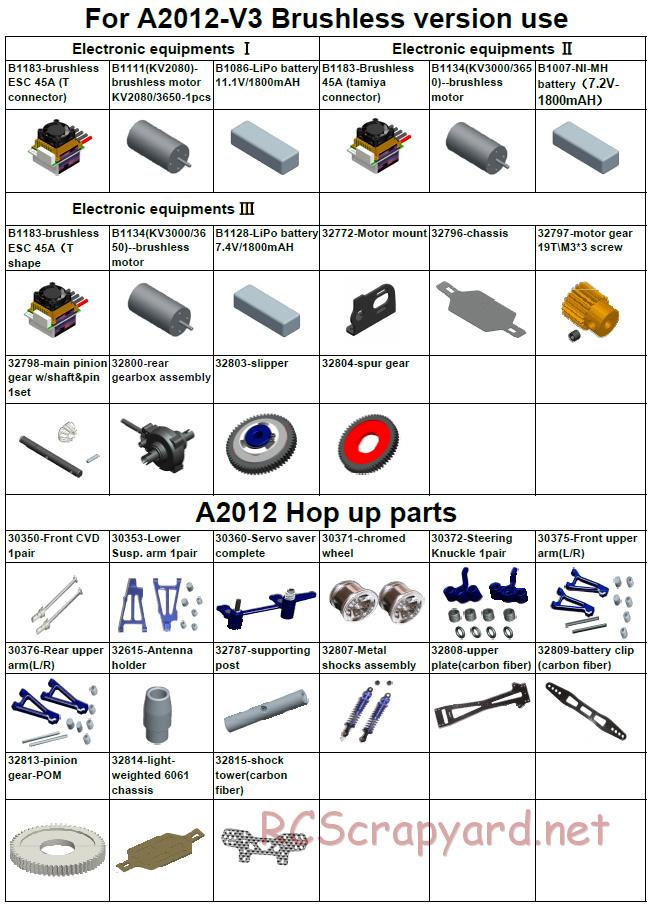 Acme Racing - Raptor - Exploded View and Parts List - Page 9