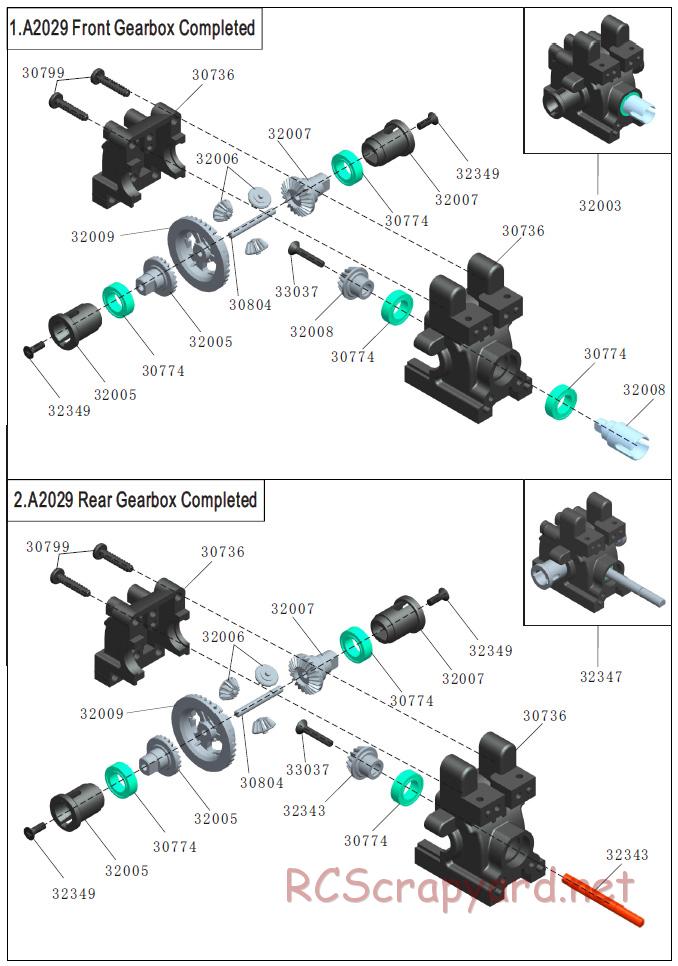 Acme Racing - Shadow - Exploded View and Parts List - Page 2