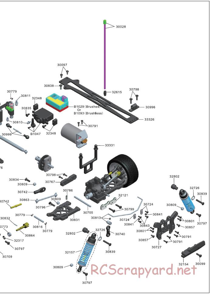 Acme Racing - Shadow - Exploded View and Parts List - Page 5