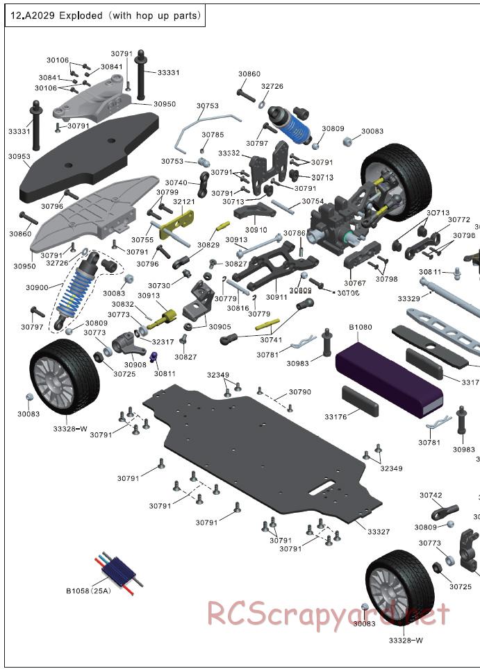 Acme Racing - Shadow - Exploded View and Parts List - Page 6