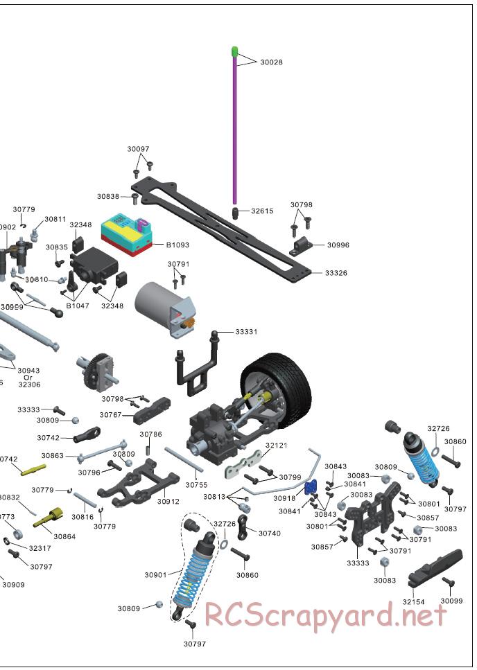 Acme Racing - Shadow - Exploded View and Parts List - Page 7