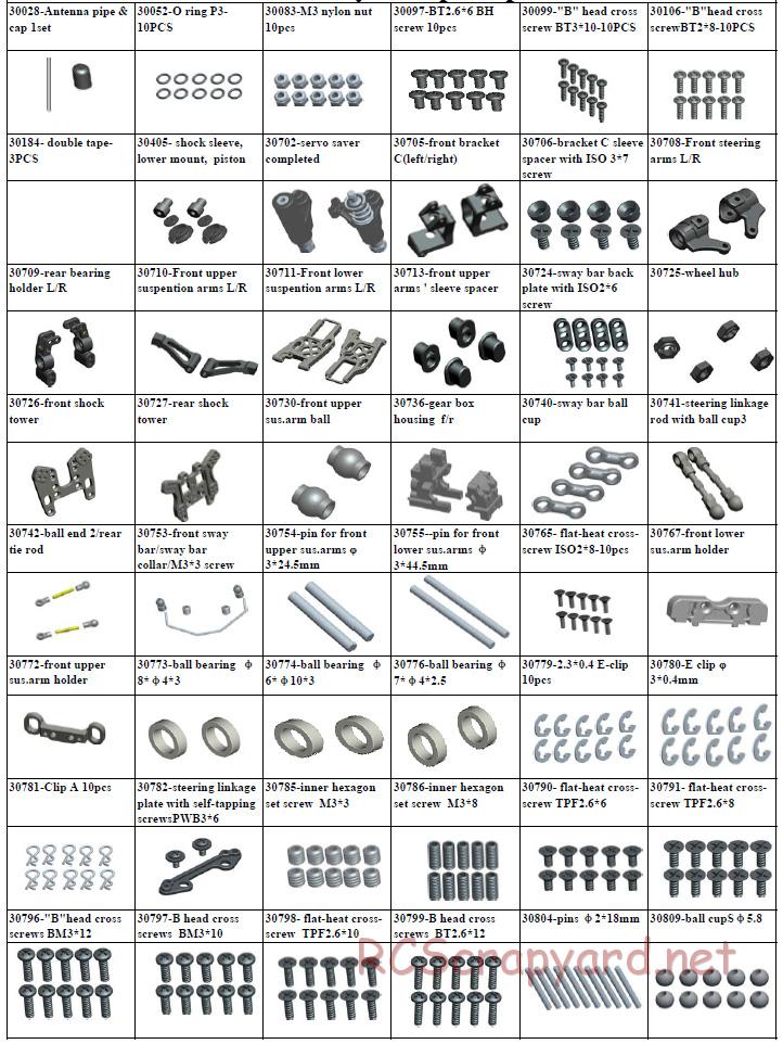 Acme Racing - Shadow - Exploded View and Parts List - Page 8