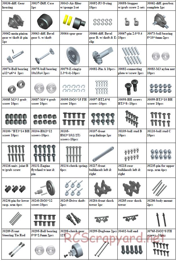 Acme Racing - Trooper GP - Exploded View and Parts List - Page 9