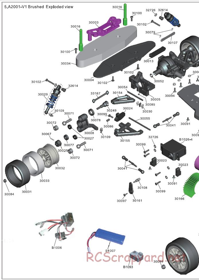 Acme Racing - Vanguard - Exploded View and Parts List - Page 4