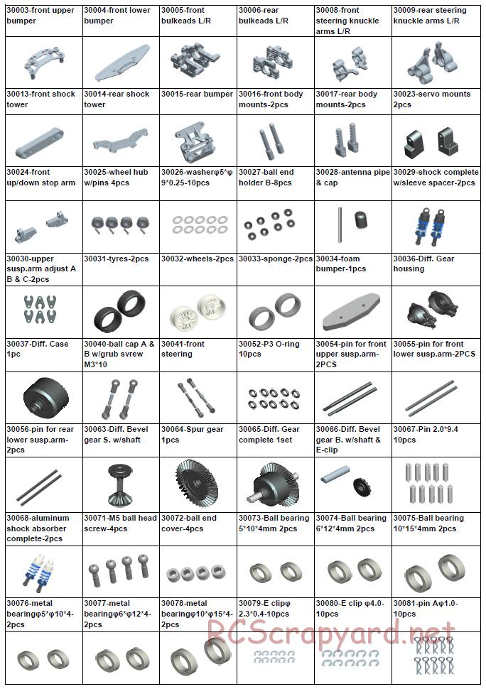 Acme Racing - Vanguard - Exploded View and Parts List - Page 6