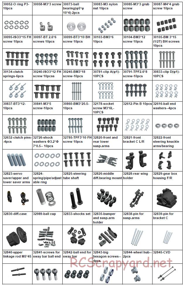 Acme Racing - Warrior Pro - Exploded View and Parts List - Page 7