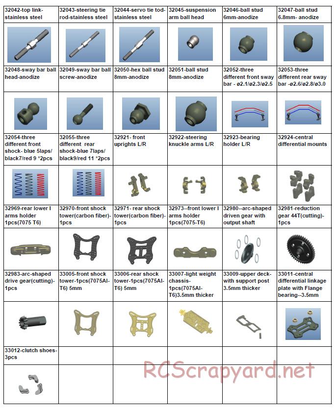 Acme Racing - Warrior Pro - Exploded View and Parts List - Page 11