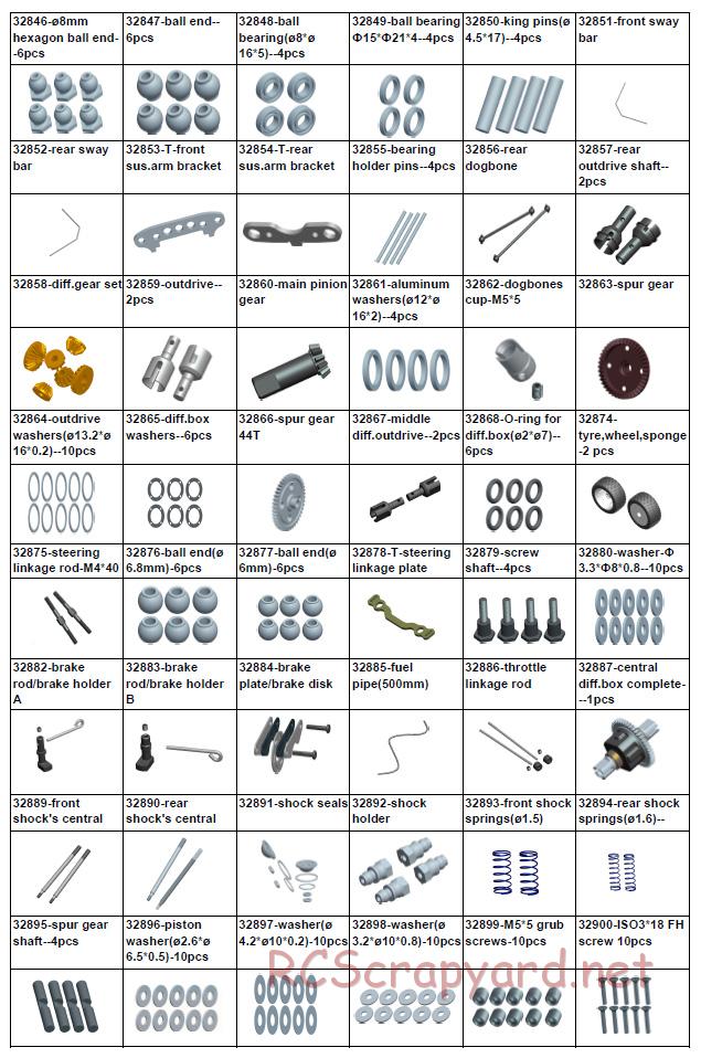 Acme Racing - Warrior - Exploded View and Parts List - Page 8