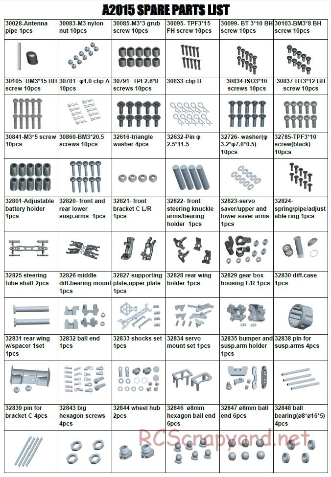 Acme Racing - Werewolf - Exploded View and Parts List - Page 4