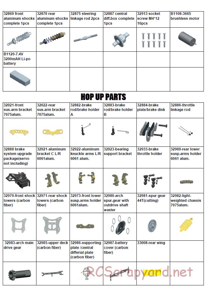 Acme Racing - Werewolf - Exploded View and Parts List - Page 6