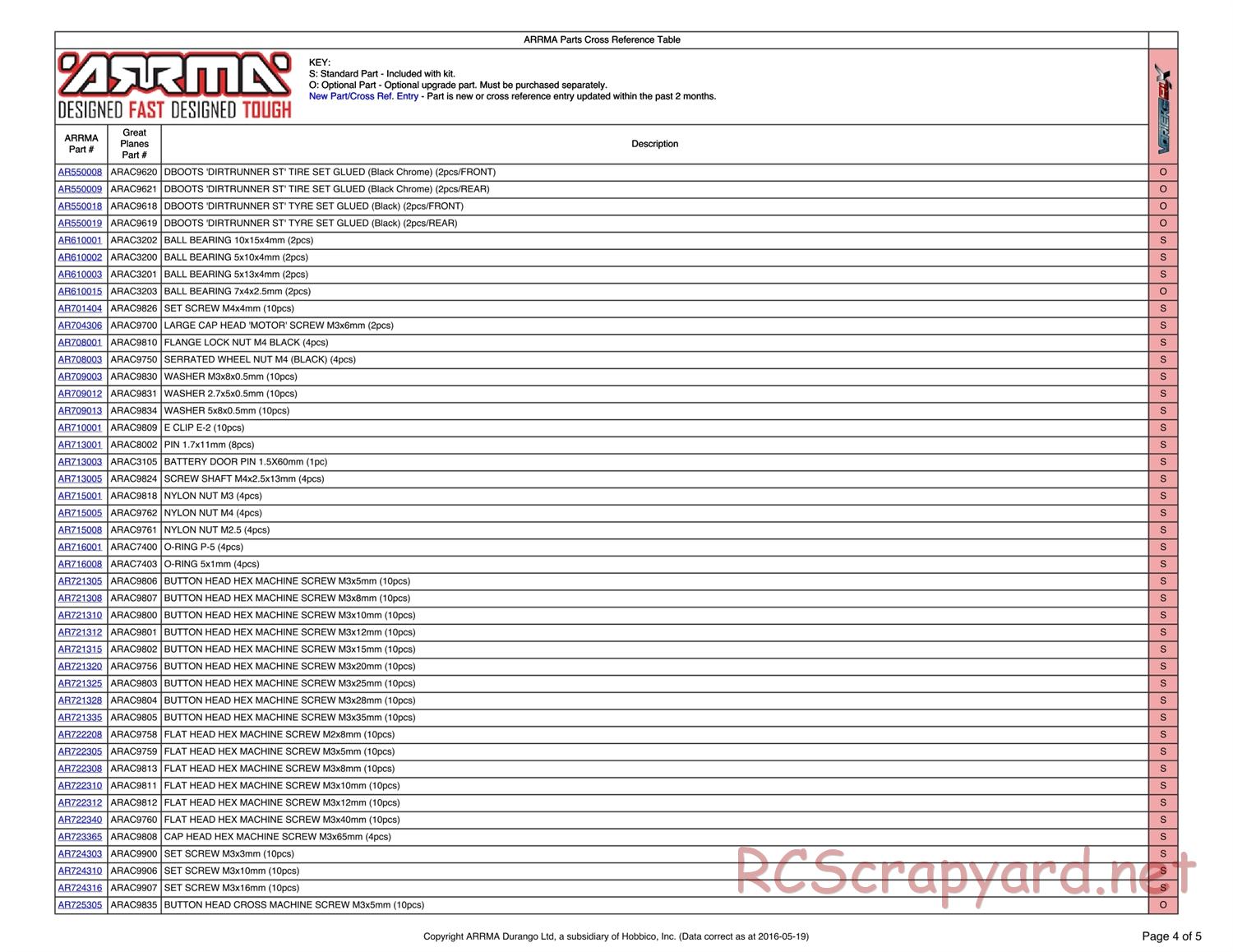 ARRMA - Vorteks BLX (2013) - Parts - Page 4